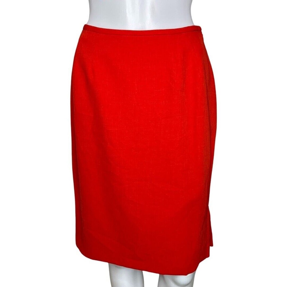Kasper Skirt Womens 2 Petite Red Pencil Skirt Straight Casual Career Versatile